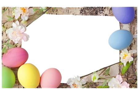 Easter Frame Transparent Png (black, silver, indigo)