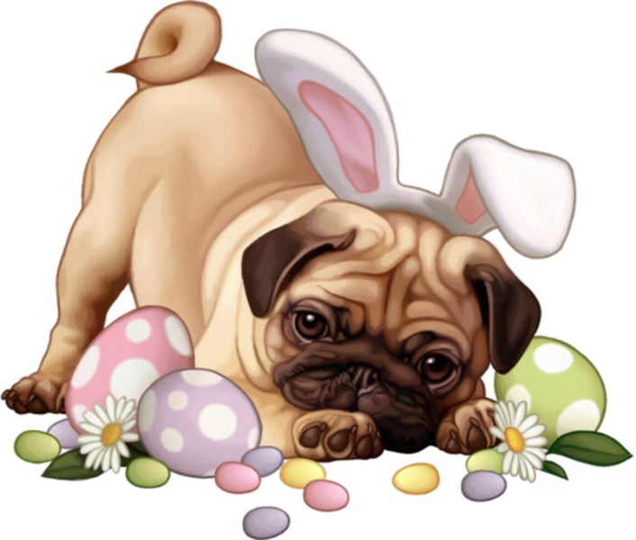 Easter Png File (white, black, silver, beige, pink)