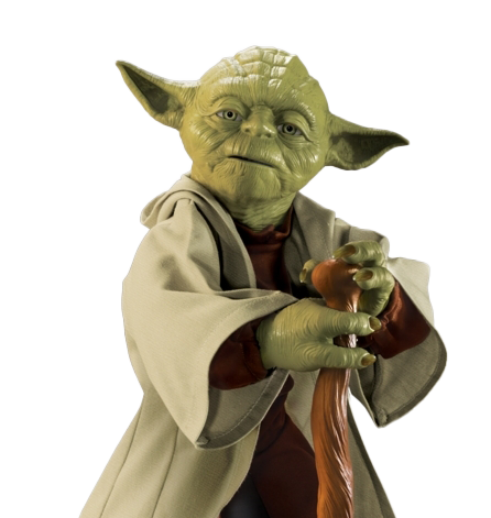 Master Yoda Png File (black, silver, white)