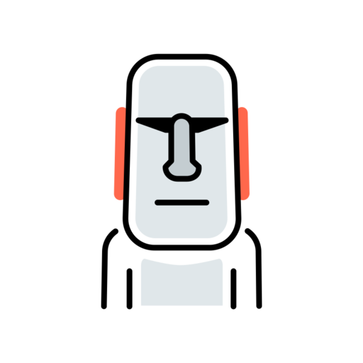 Easter Island Free Png Icon Download (salmon, lavender, black)