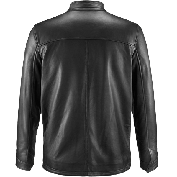 Casual Leather Jacket Transparent Background (black)