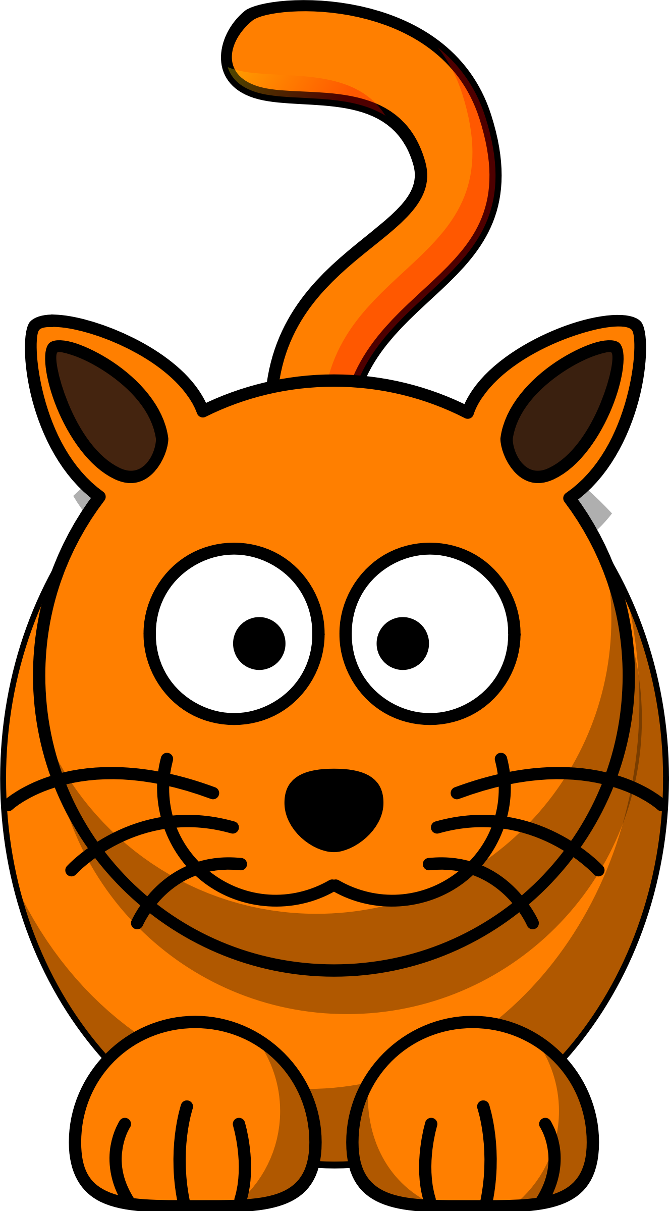 Cat Cartoon Png Isolated Image (black, white, orange, chocolate)