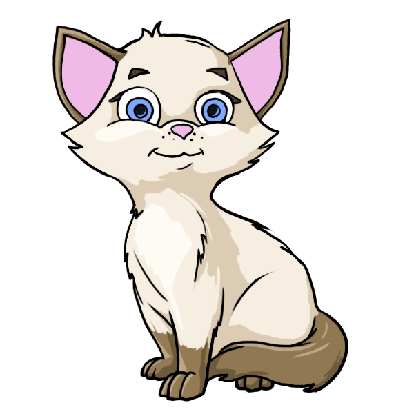 Cat Cartoon Png Isolated Photo (silver, white, beige, pink, gray)