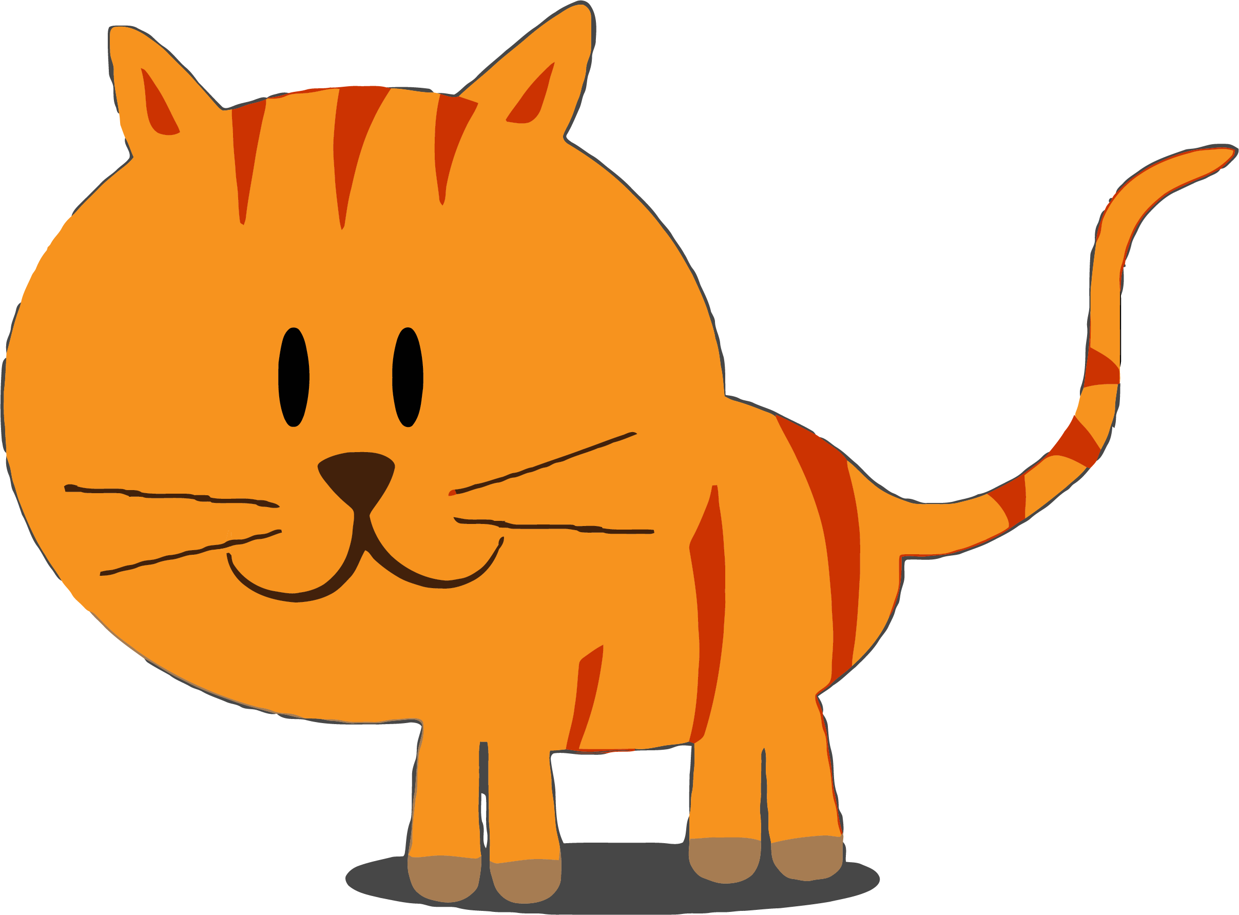 Cat Cartoon Png Picture (white, indigo, orange)