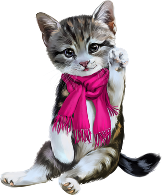 Cat Christmas Png Background Image (black, silver, lavender)