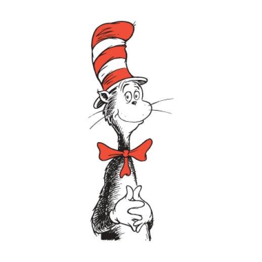 Cat In The Hat Png Clipart (chocolate, black, white)