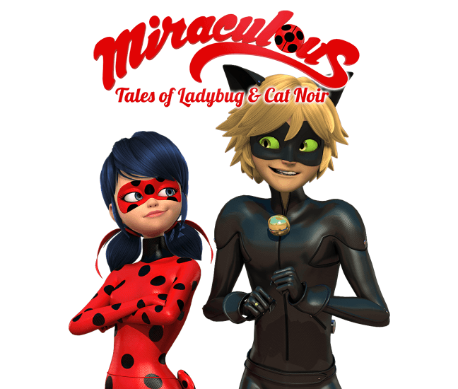 Cat Noir And Ladybug Png Image (black, red)