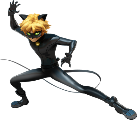 Cat Noir And Ladybug Png Pic (black)