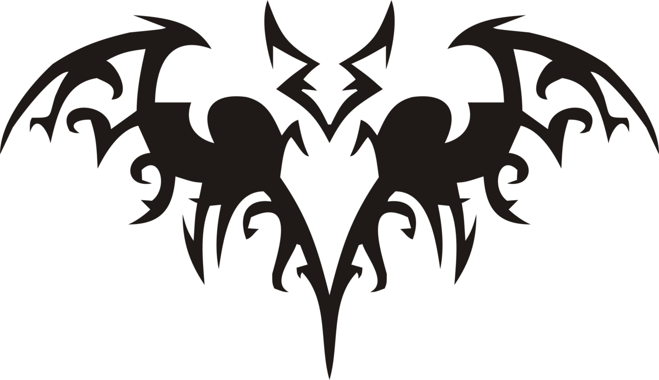 Bat Tattoo No Background (black)