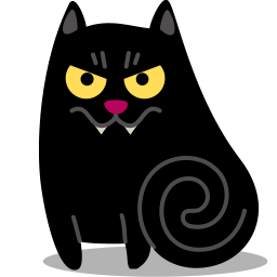 Cat Vampire Halloween Free Png Icon Download (gray, gold, black)