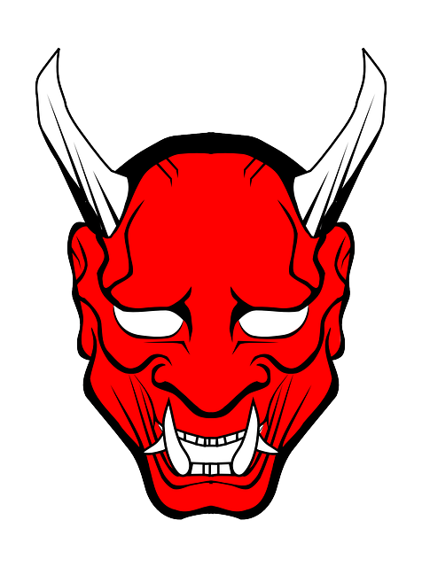 Satan Png Image (black, red, white)