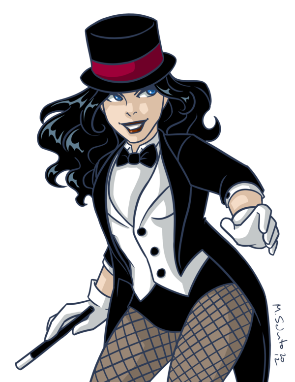 Zatanna Transparent Background (black, white)