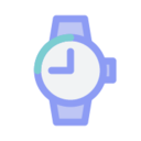 Watch Icon Free Transparent Png Icon Download (silver, lavender, black, white)