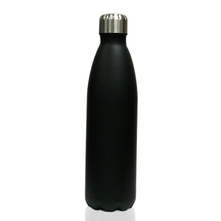 Water Bottle Flask Png Transparent Image (black, silver, white)