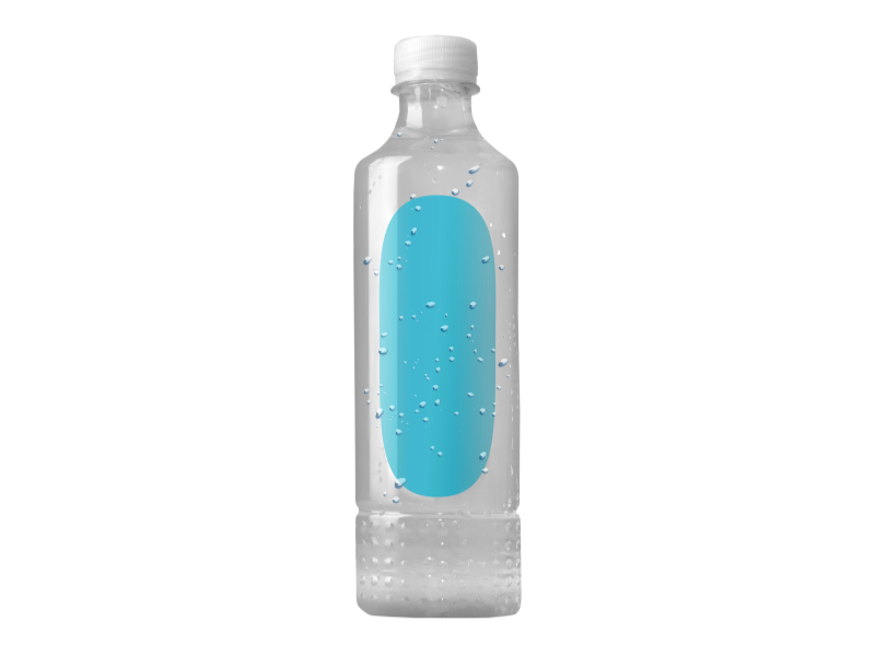 Water Bottle Transparent Background (greenish blue, black, gray, silver)