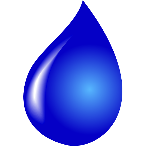 Water Drop Png Image File (black, blue)