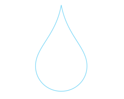 Water Droplet Png File (black)