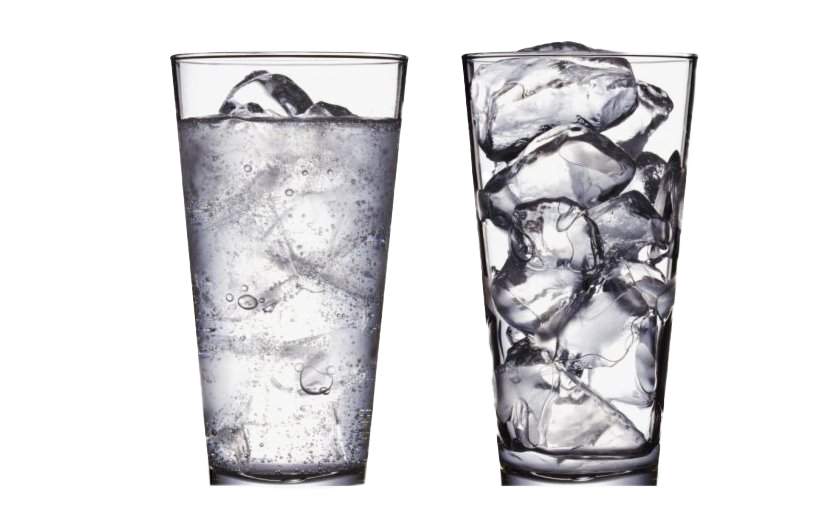 Water Glass Full Png Cutout (lavender, white)