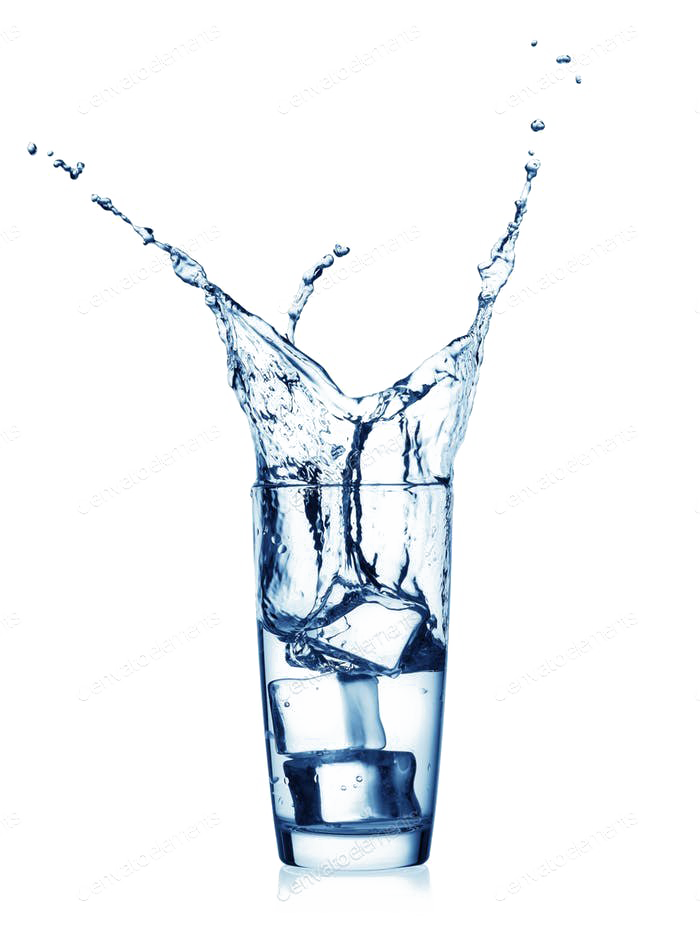 Water Glass Full Png File (white)