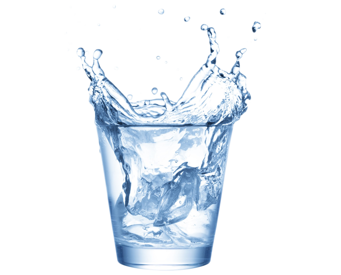 Water Glass Full Png Image (white)