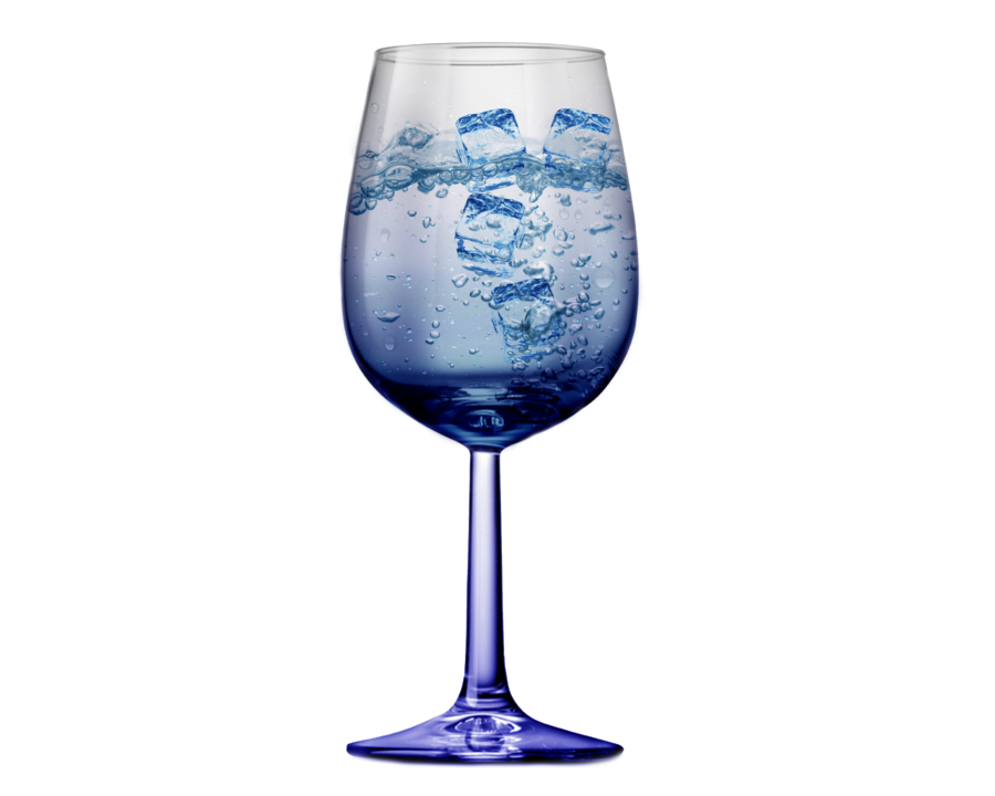 Water Glass (lavender, black)