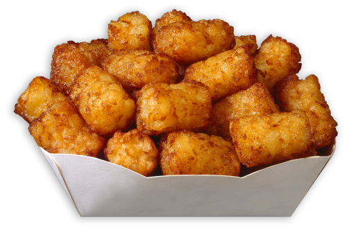 Tater Tots Transparent Background (indigo, black, gray, white, silver)