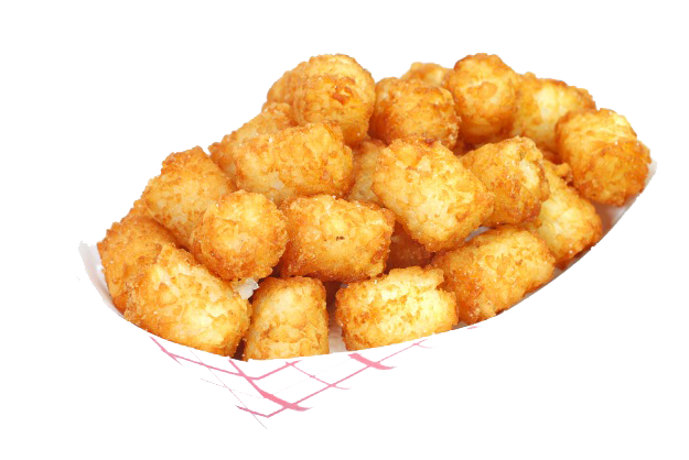 Tater Tots Transparent Png (orange, white)