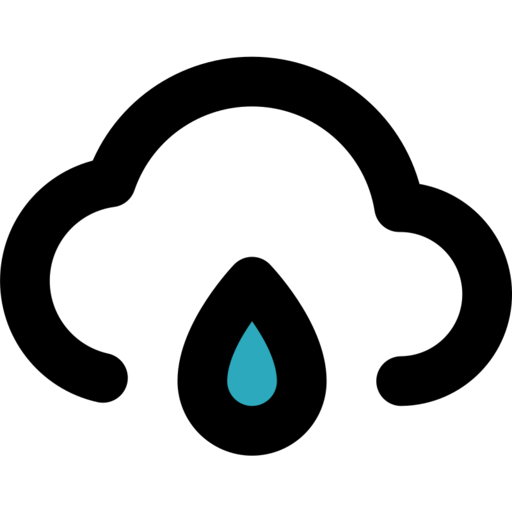 Water Cloud 2 Free Png Icon (black, teal)