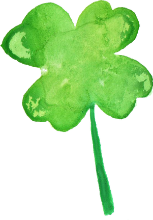 Watercolor Clover Png Image (olive, black, gray)