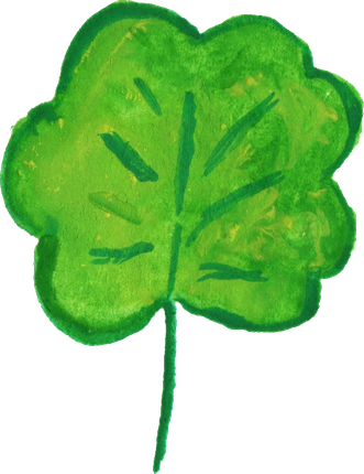 Watercolor Clover Png Isolated File (olive, black, green)