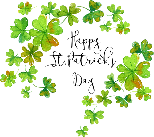 Watercolor Clover Png Picture (black)