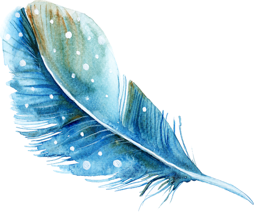 Watercolor Feather Download Png Image (black, lavender)