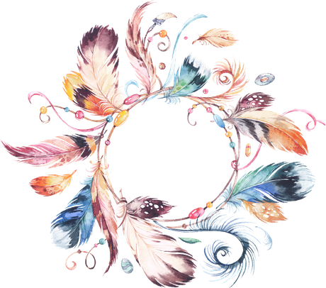 Watercolor Feather Png Pic (black)