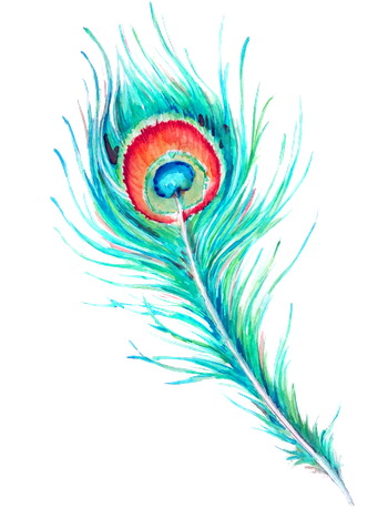 Watercolor Feather Png Picture (black)