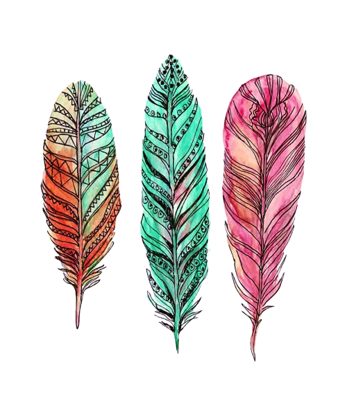 Watercolor Feather Transparent Images Png (lavender, white)