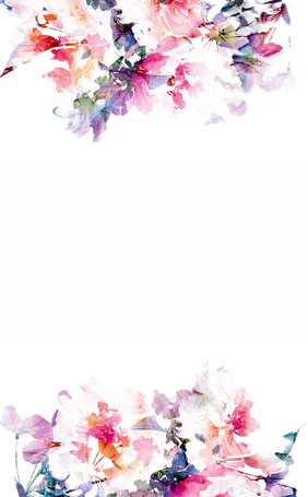 Watercolor Flowers Png Hd Quality (lavender, white)