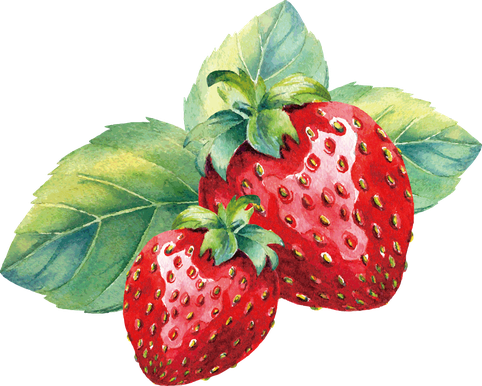 Watercolor Strawberry Png Image (maroon, black, red)