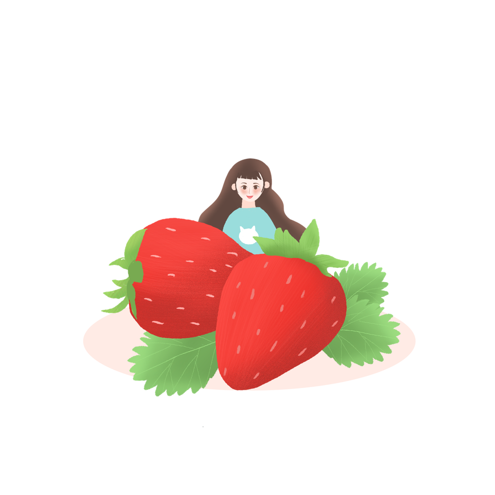 Watercolor Strawberry Png Isolated Hd (black, gray, pink, chocolate, mint)