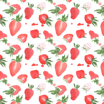 Watercolor Strawberry Png (black)