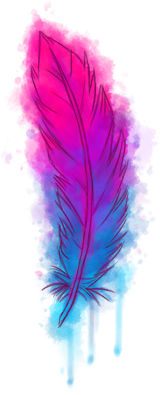 Watercolour Png Transparent (purplish red, black, greenish blue)