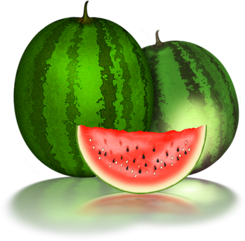 Watermelon Png Free Image (black, green)