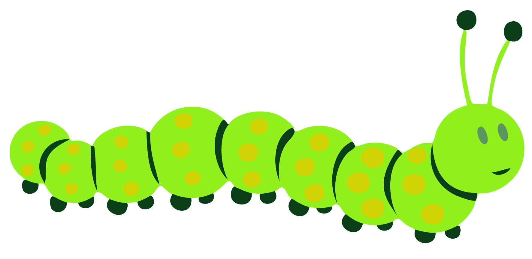 Caterpillar Png Transparent Image (white, yellow, gold)