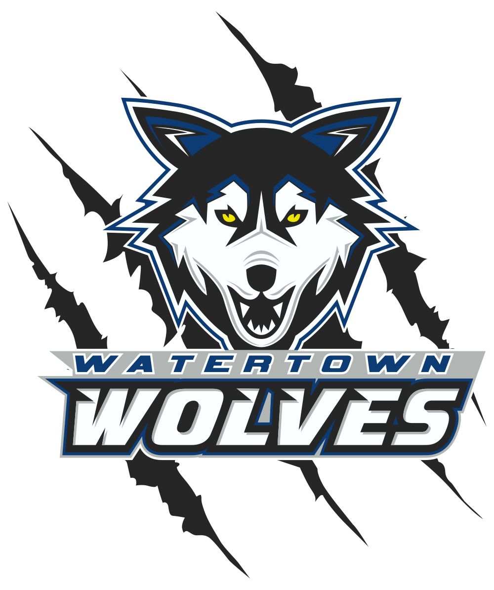 Watertown Wolves Png (black, white)