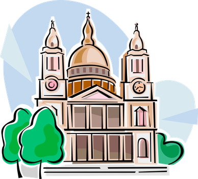 Cathedral Church Png Clipart (green, teal, black, white, lavender)