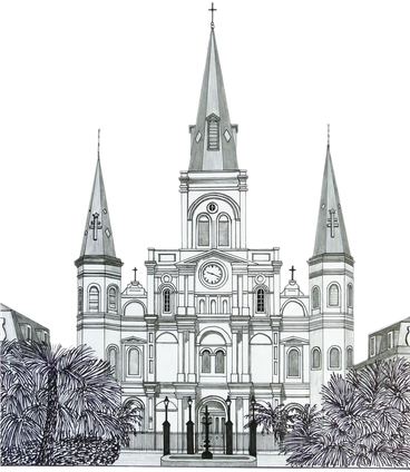 Cathedral Church Png File (black, silver)