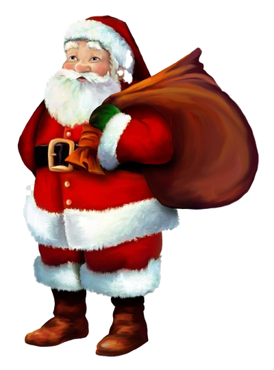 Father Christmas Transparent Png (black, red, maroon)