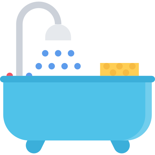 Bathtub Bath Free Png Icon Download (lavender, black, greenish blue, silver, gray)