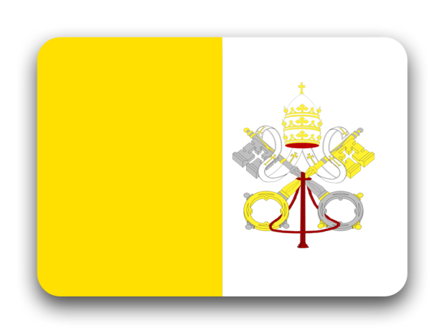 Vatican City Flag Download Png Image (black, gray, gold, white, olive)