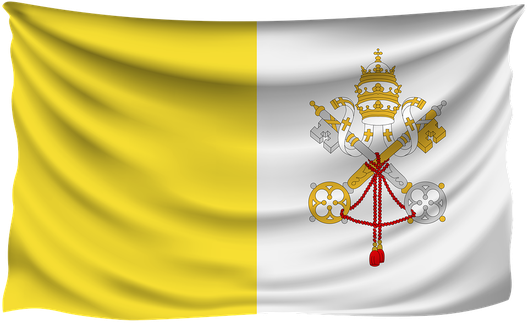 Vatican City Flag Png Clipart (black, lavender, gold)