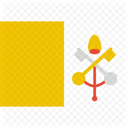 Vatican City Flag Png File (gold, white)